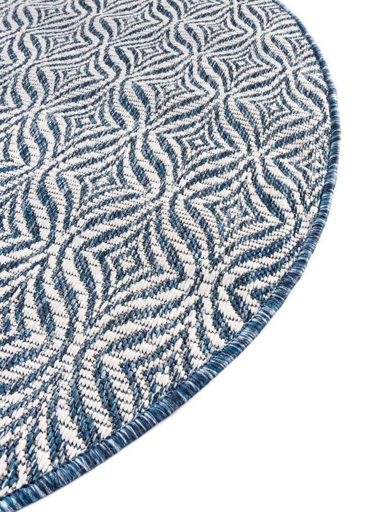4' x 4' Easy-Clean Trellis Indoor / Outdoor Round Rug