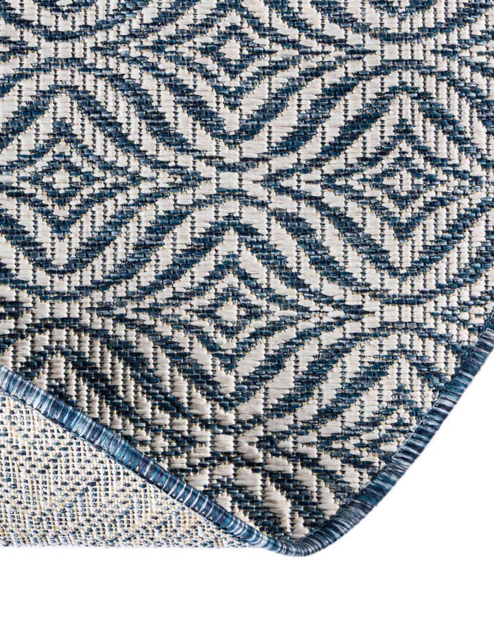 4' x 4' Easy-Clean Trellis Indoor / Outdoor Round Rug