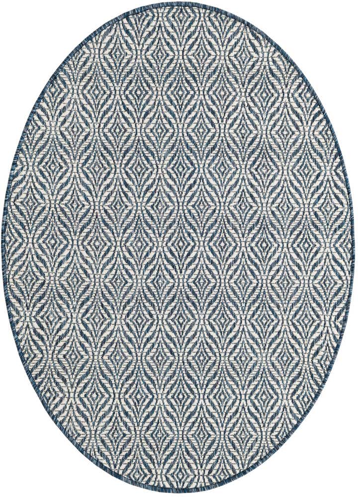 4' x 4' Easy-Clean Trellis Indoor / Outdoor Round Rug