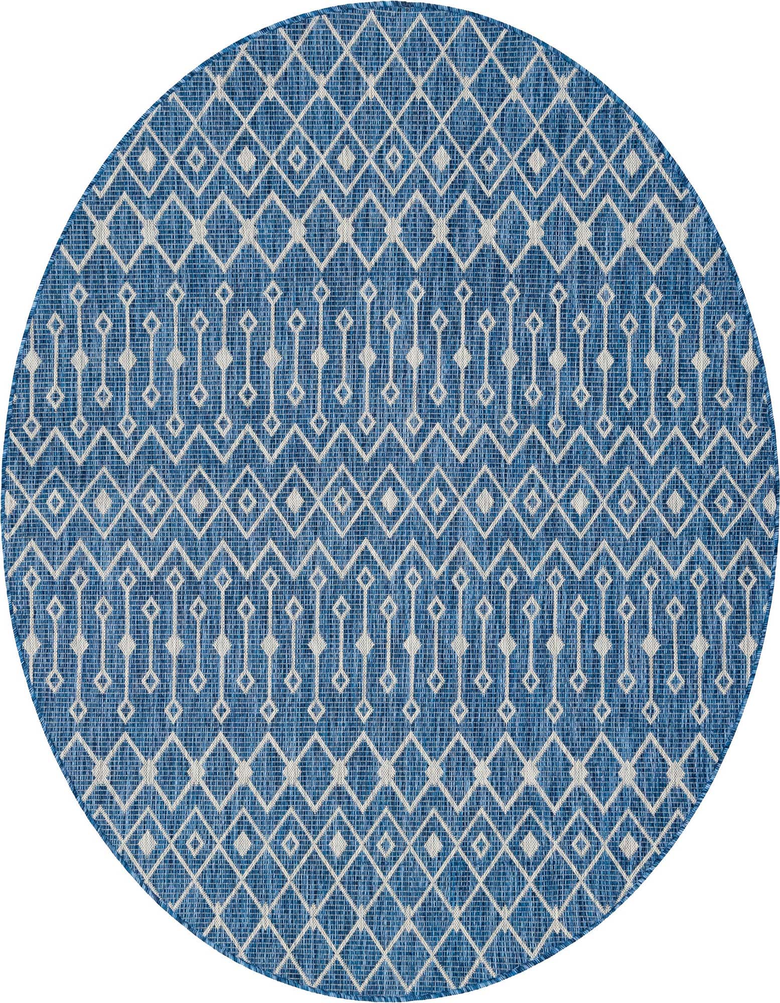 7' x 7' Easy-Clean Trellis Indoor / Outdoor Round Rug