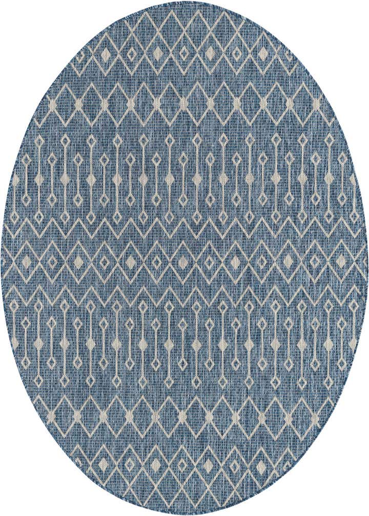 6' x 6' Easy-Clean Trellis Indoor / Outdoor Round Rug
