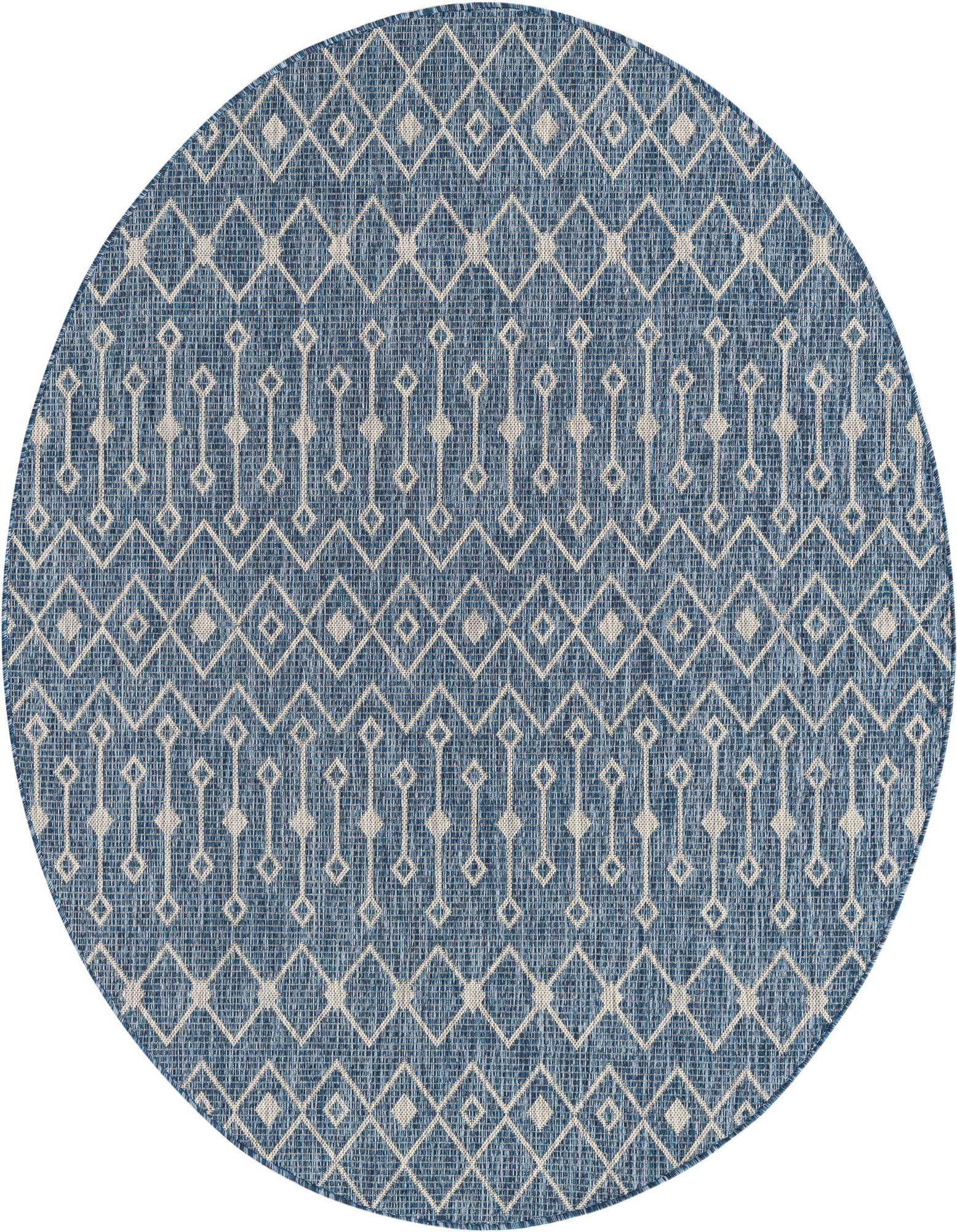 6' x 6' Easy-Clean Trellis Indoor / Outdoor Round Rug