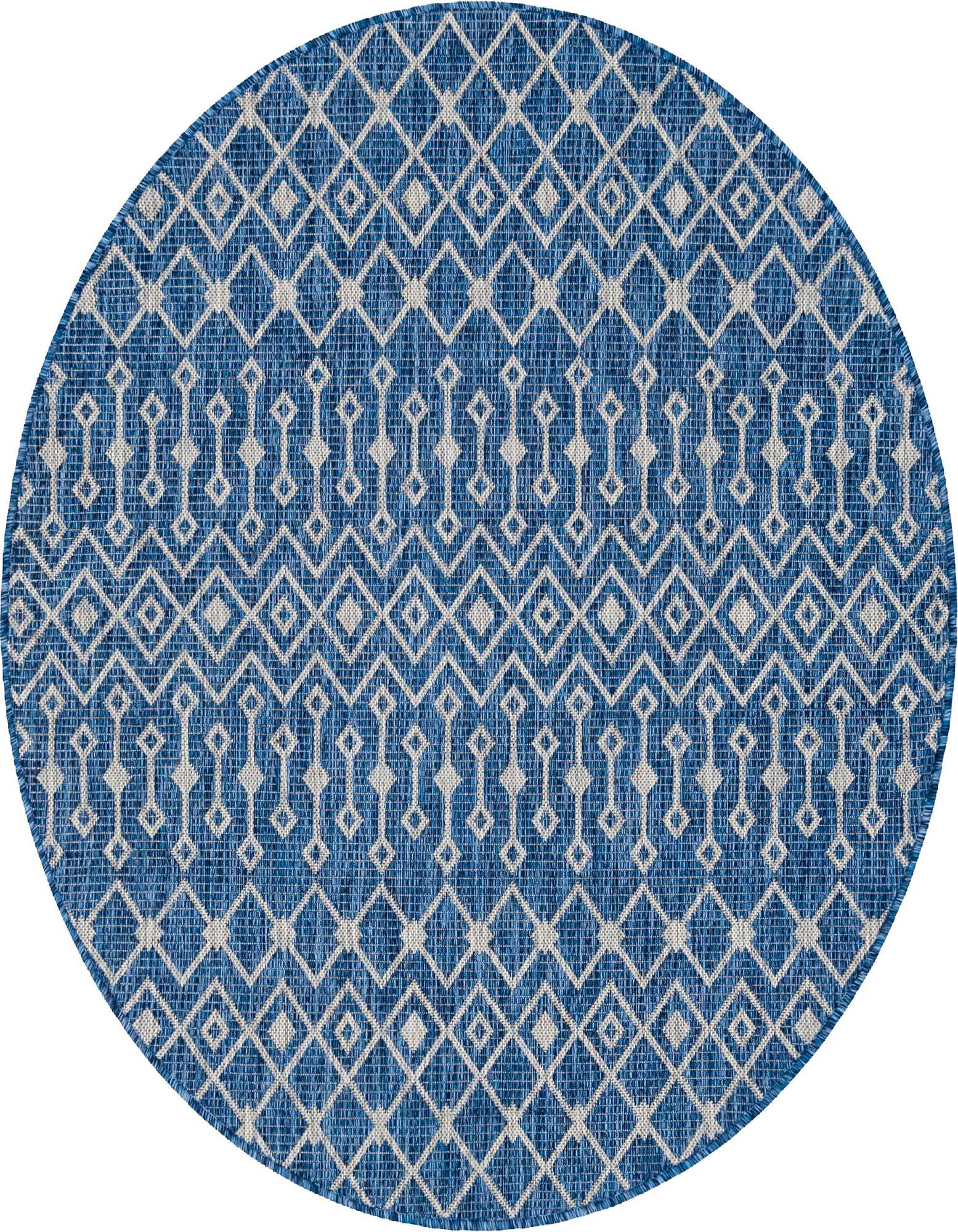 5' 3 x 5' 3 Easy-Clean Trellis Indoor / Outdoor Round Rug
