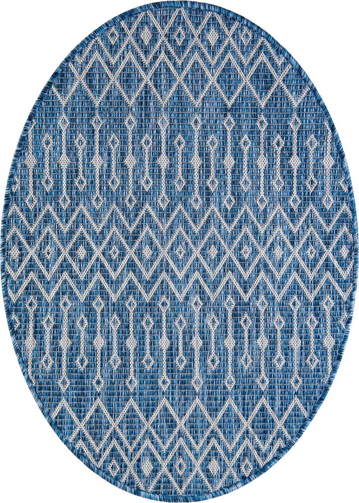 3' x 3' Easy-Clean Trellis Indoor / Outdoor Round Rug