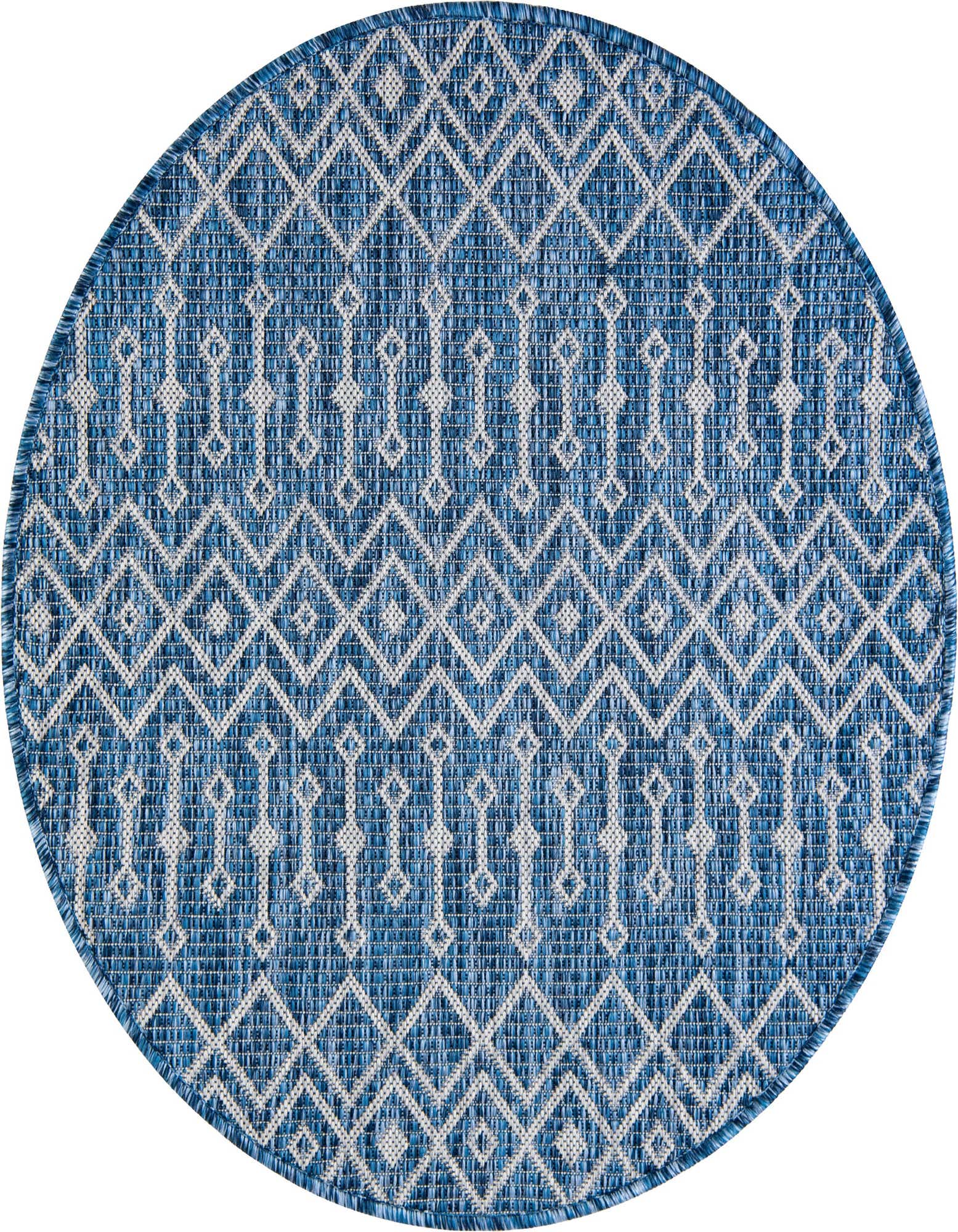 3' x 3' Easy-Clean Trellis Indoor / Outdoor Round Rug