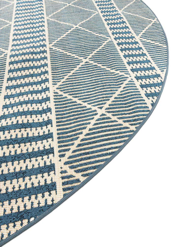 7' 10 x 7' 10 Easy-Clean Trellis Indoor / Outdoor Round Rug