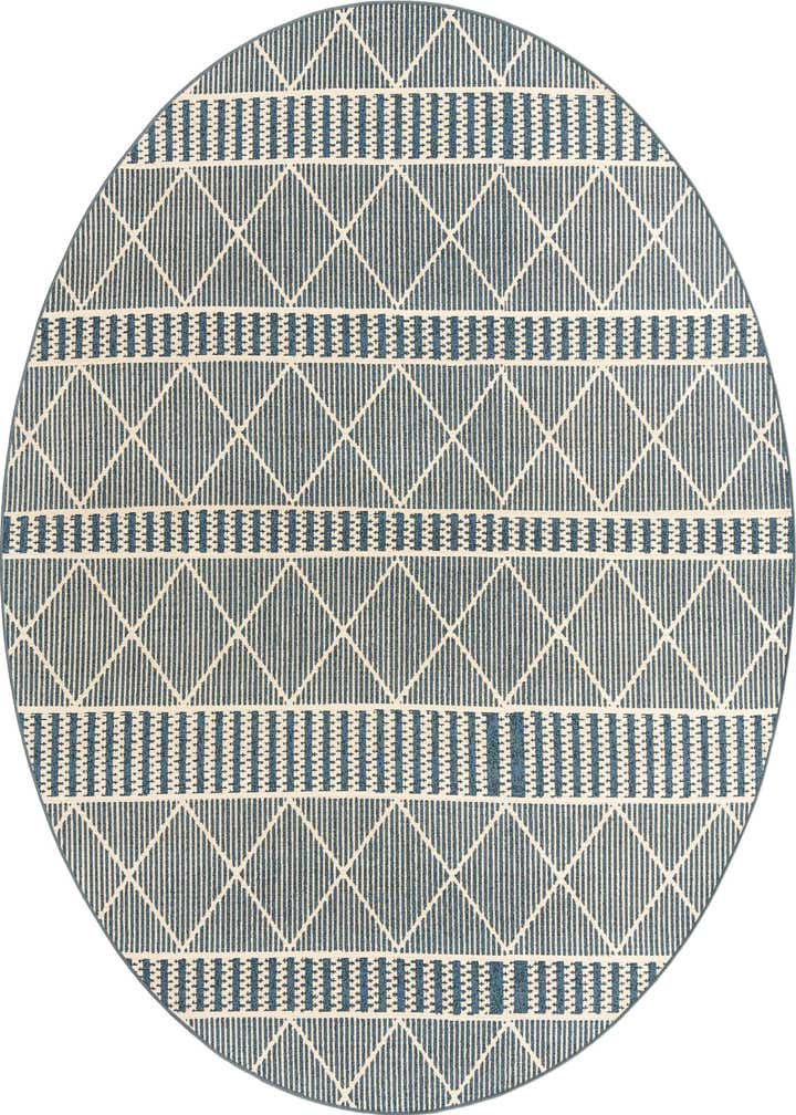 7' 10 x 7' 10 Easy-Clean Trellis Indoor / Outdoor Round Rug