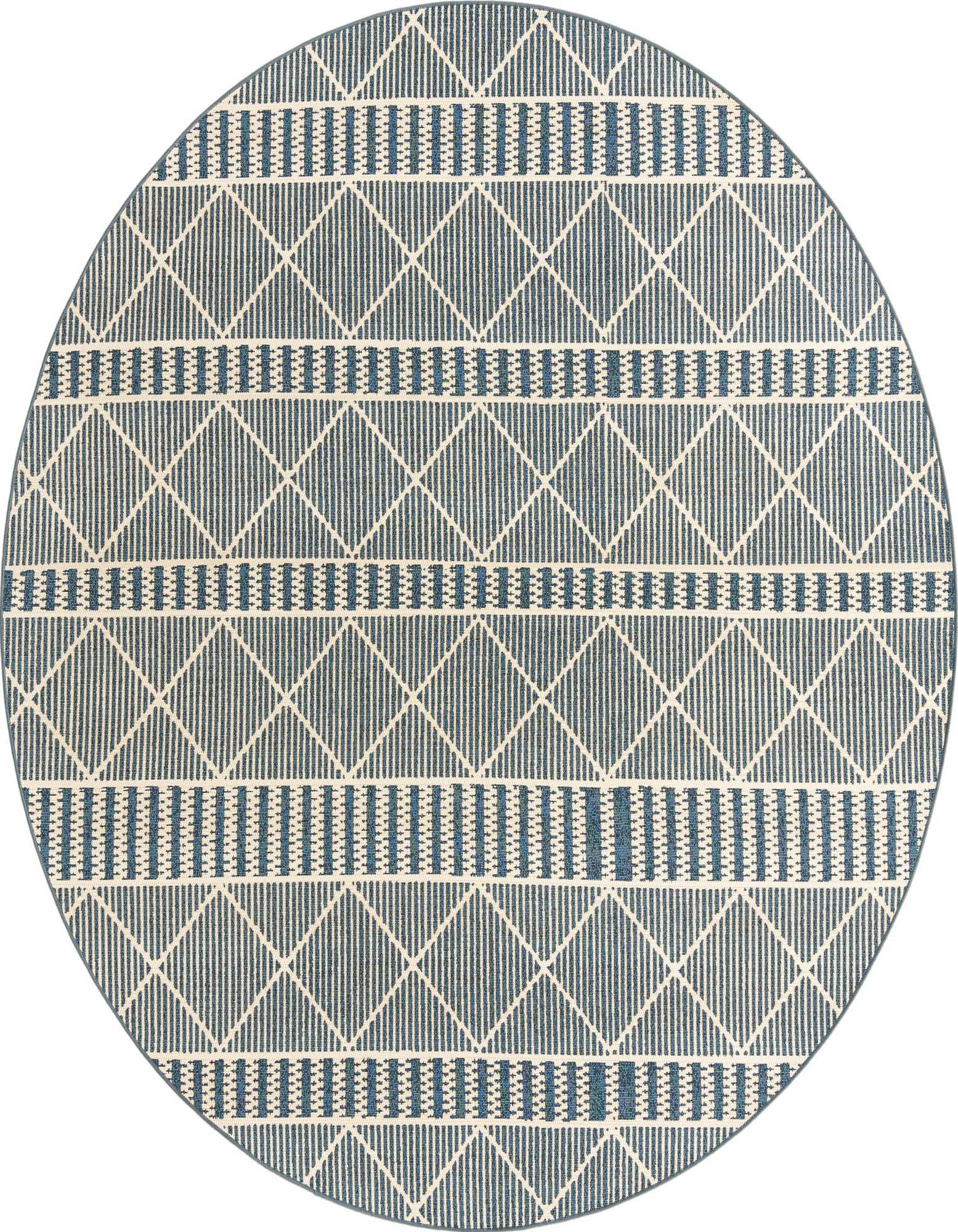 7' 10 x 7' 10 Easy-Clean Trellis Indoor / Outdoor Round Rug