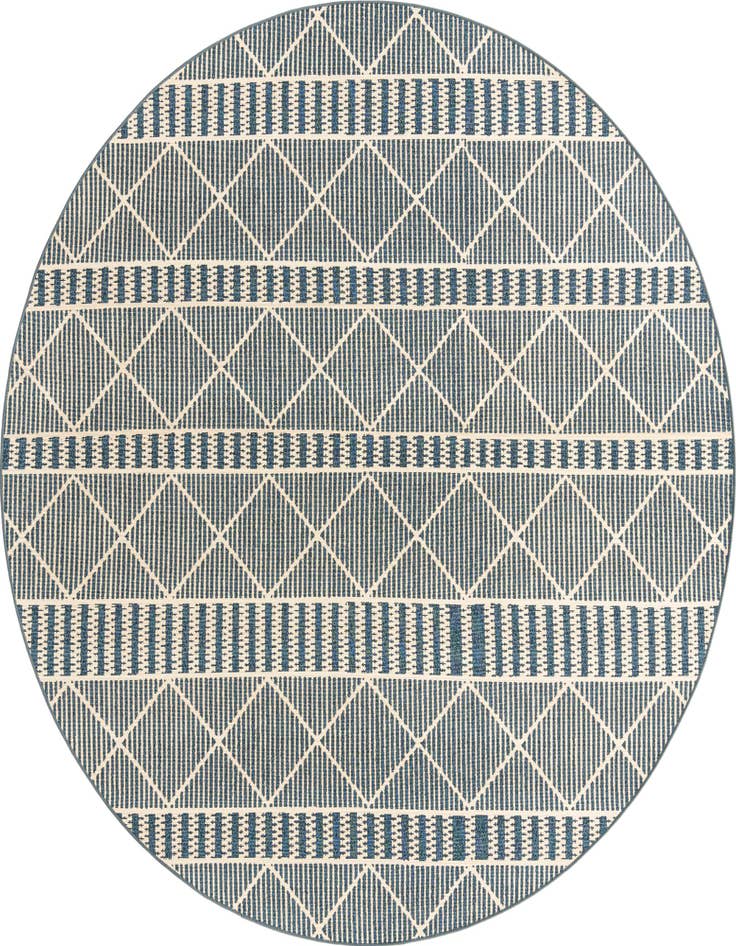 Detail image of 7' 10 x 7' 10 Easy-Clean Trellis Indoor / Outdoor Round Rug