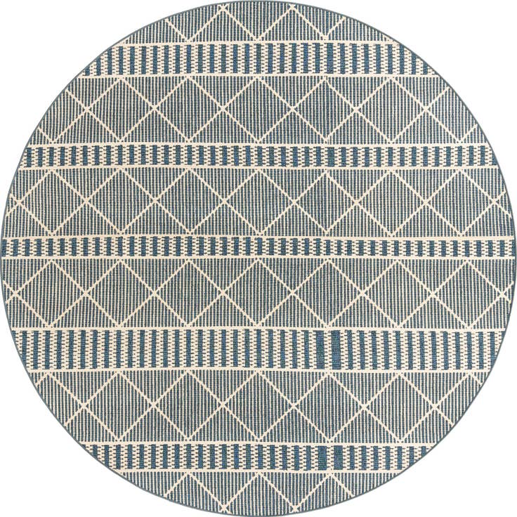 Detail image of 7' 10 x 7' 10 Easy-Clean Trellis Indoor / Outdoor Round Rug