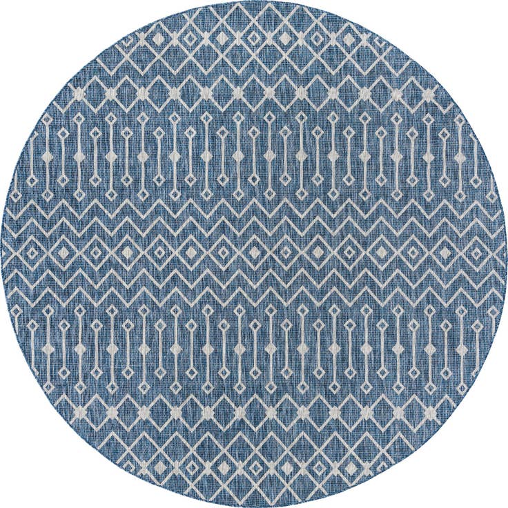 Detail image of 10' x 10' Easy-Clean Trellis Indoor / Outdoor Round Rug