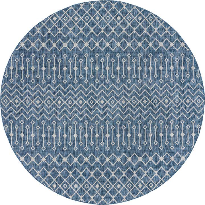 12' x 12' Easy-Clean Trellis Indoor / Outdoor Round Rug