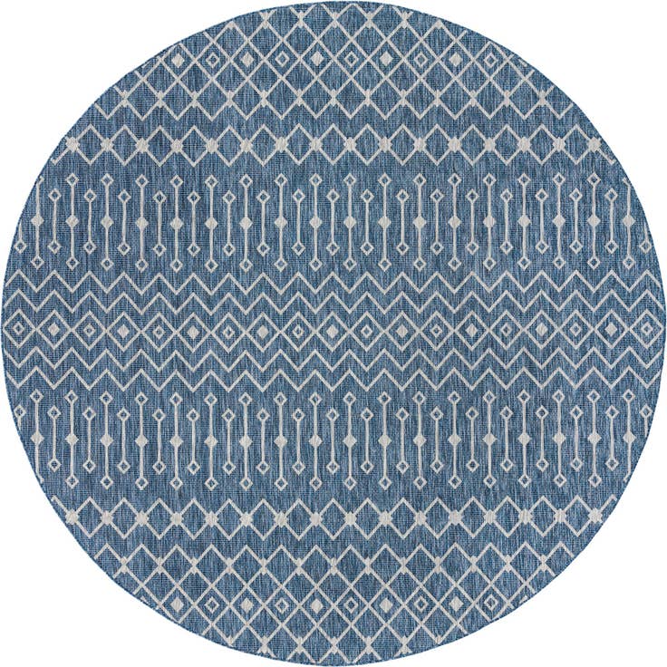 Detail image of 12' x 12' Easy-Clean Trellis Indoor / Outdoor Round Rug