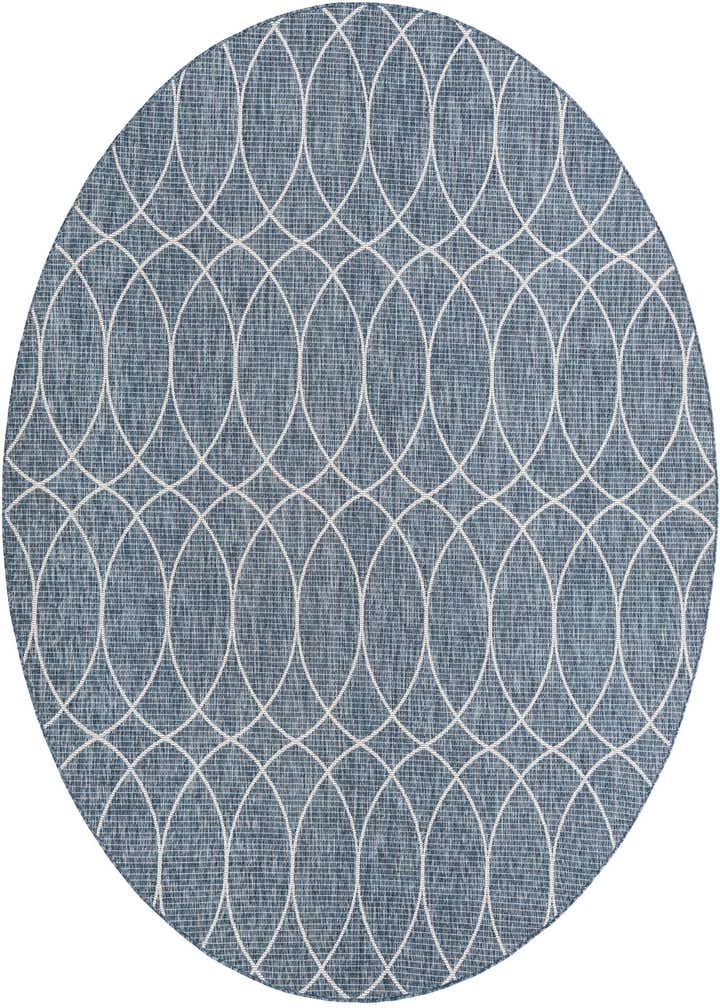 10' x 10' Easy-Clean Trellis Indoor / Outdoor Round Rug