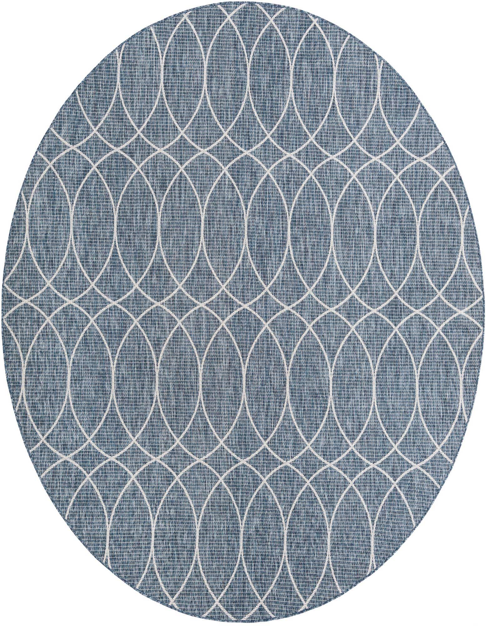 10' x 10' Easy-Clean Trellis Indoor / Outdoor Round Rug