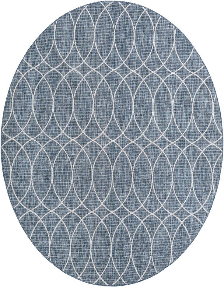 Detail image of 10' x 10' Easy-Clean Trellis Indoor / Outdoor Round Rug