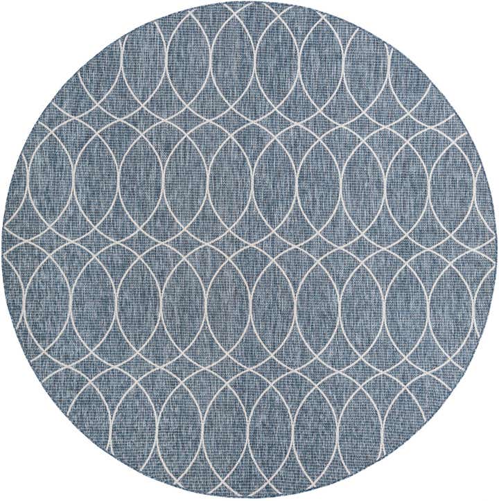 10' x 10' Easy-Clean Trellis Indoor / Outdoor Round Rug