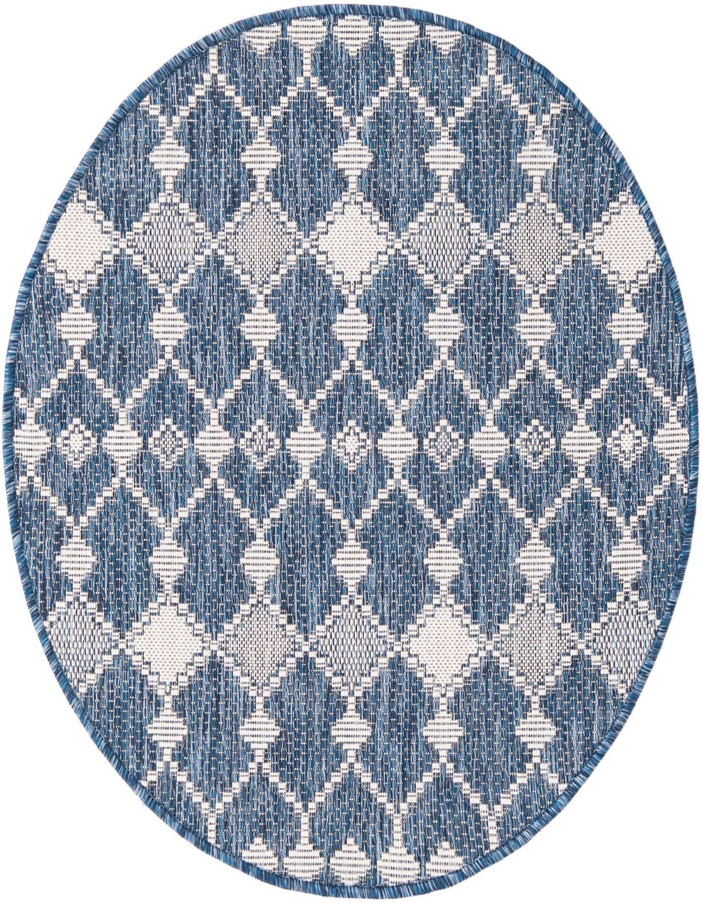 3' x 3' Easy-Clean Trellis Indoor / Outdoor Round Rug