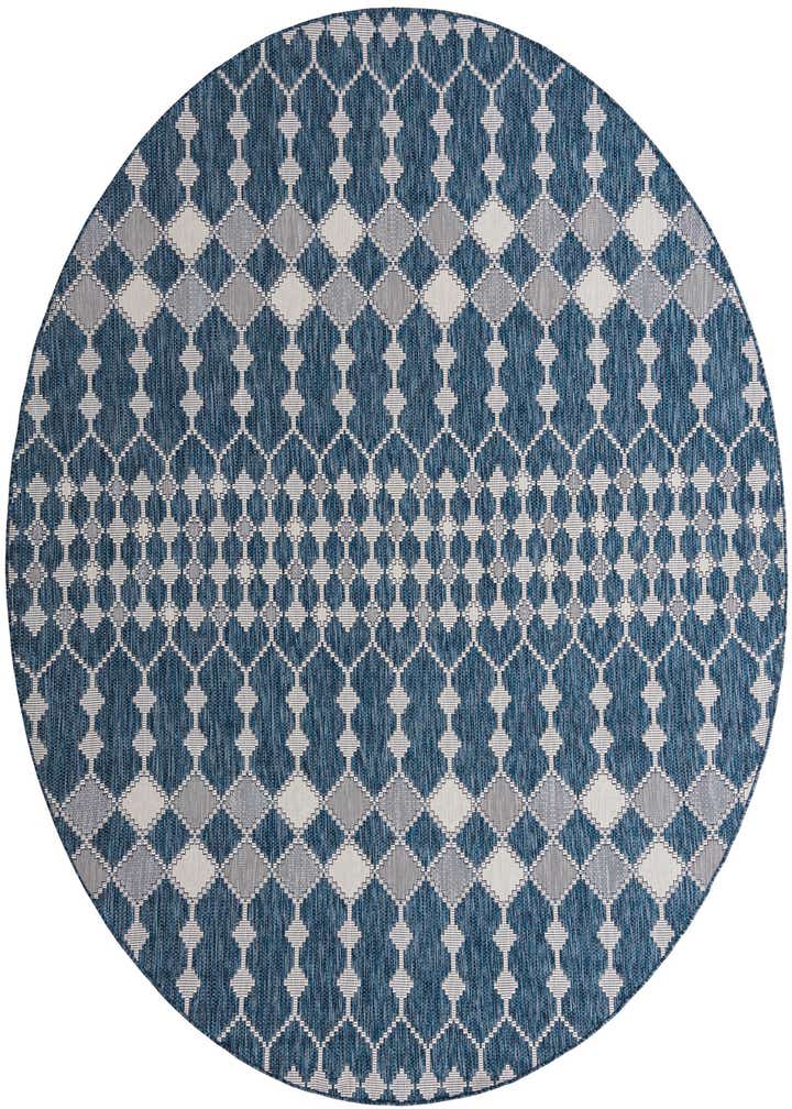 10' x 10' Easy-Clean Trellis Indoor / Outdoor Round Rug