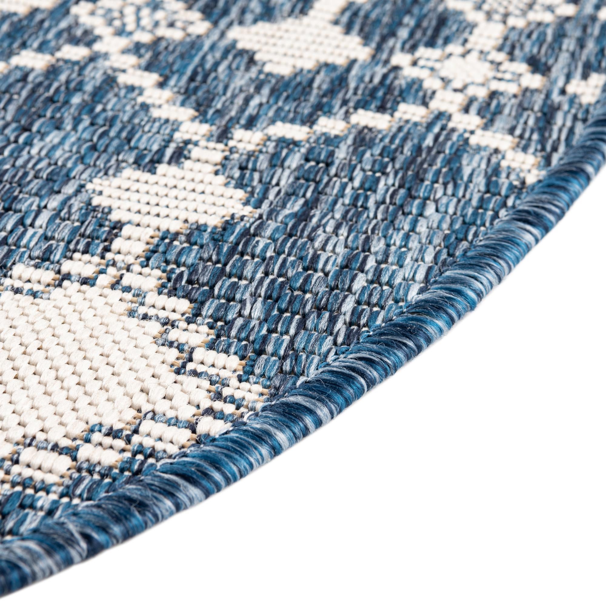 4' x 4' Easy-Clean Trellis Indoor / Outdoor Round Rug