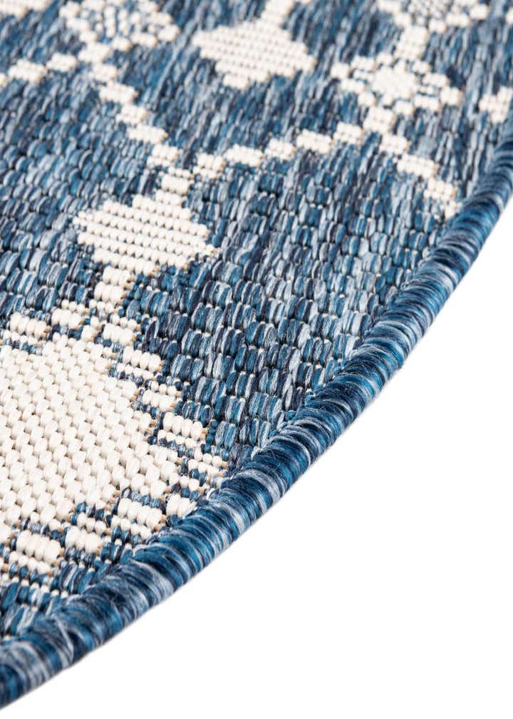 4' x 4' Easy-Clean Trellis Indoor / Outdoor Round Rug