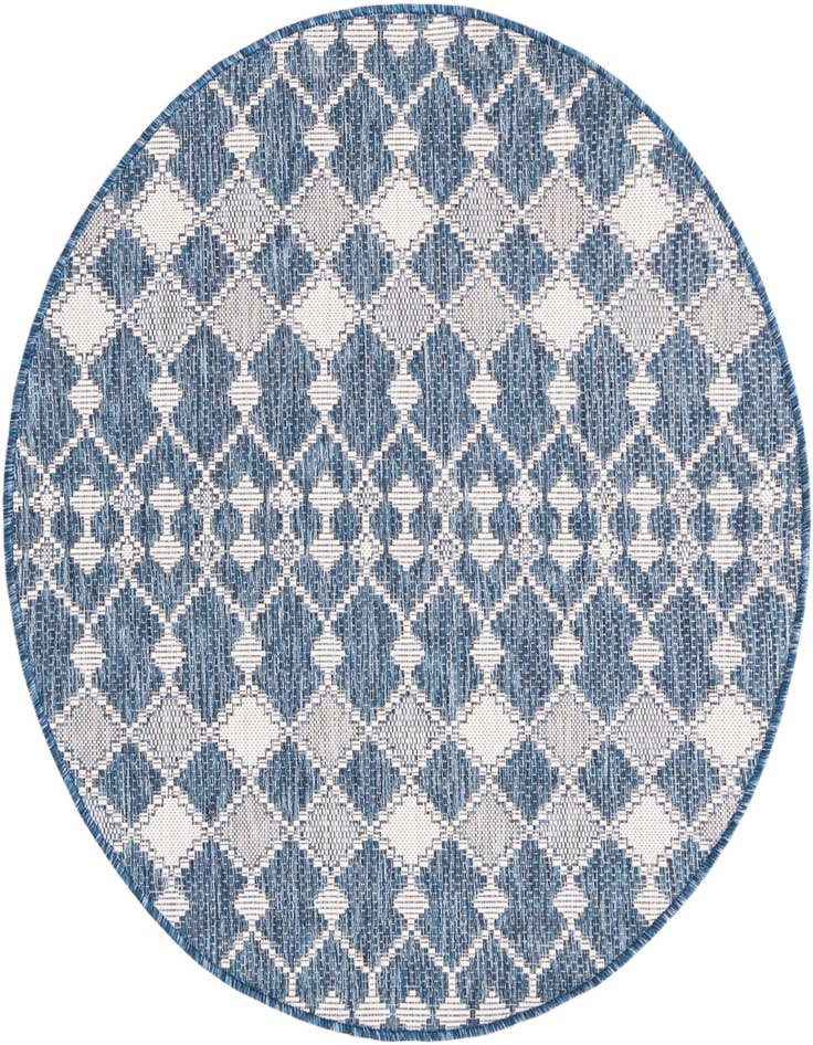 Detail image of 4' x 4' Easy-Clean Trellis Indoor / Outdoor Round Rug