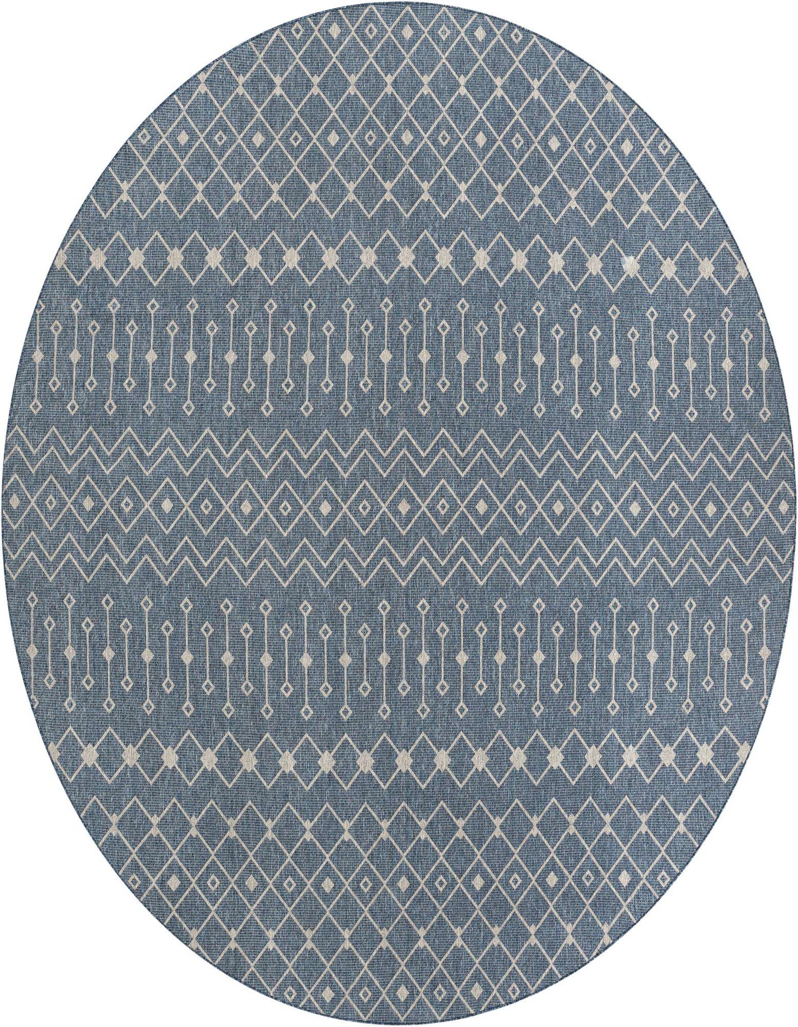 13' x 13' Easy-Clean Trellis Indoor / Outdoor Round Rug