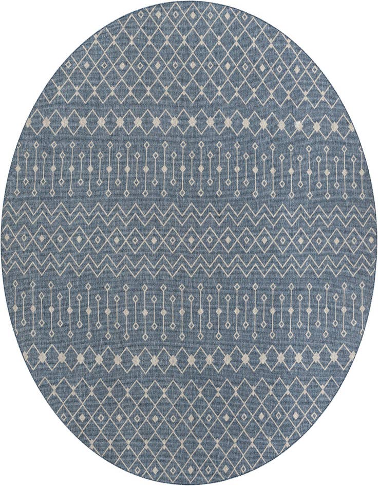 Detail image of 13' x 13' Easy-Clean Trellis Indoor / Outdoor Round Rug