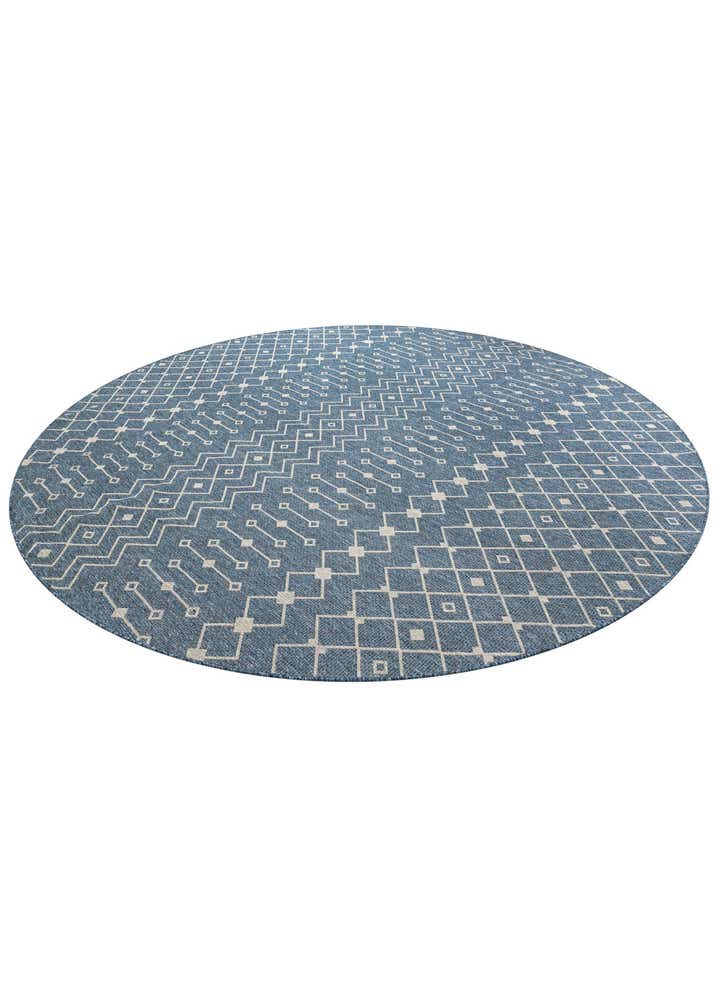13' x 13' Easy-Clean Trellis Indoor / Outdoor Round Rug