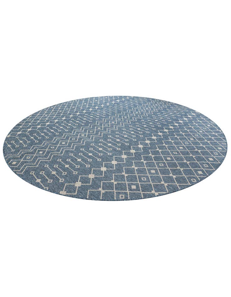 Detail image of 13' x 13' Easy-Clean Trellis Indoor / Outdoor Round Rug