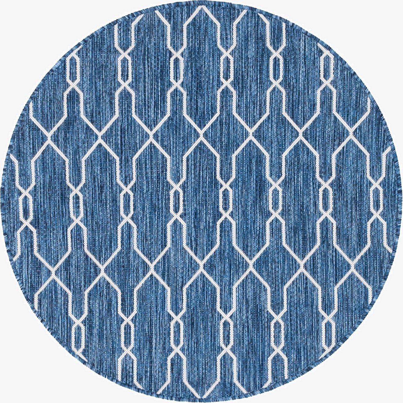 4' x 4'  Washable Trellis Indoor / Outdoor Round Rug
