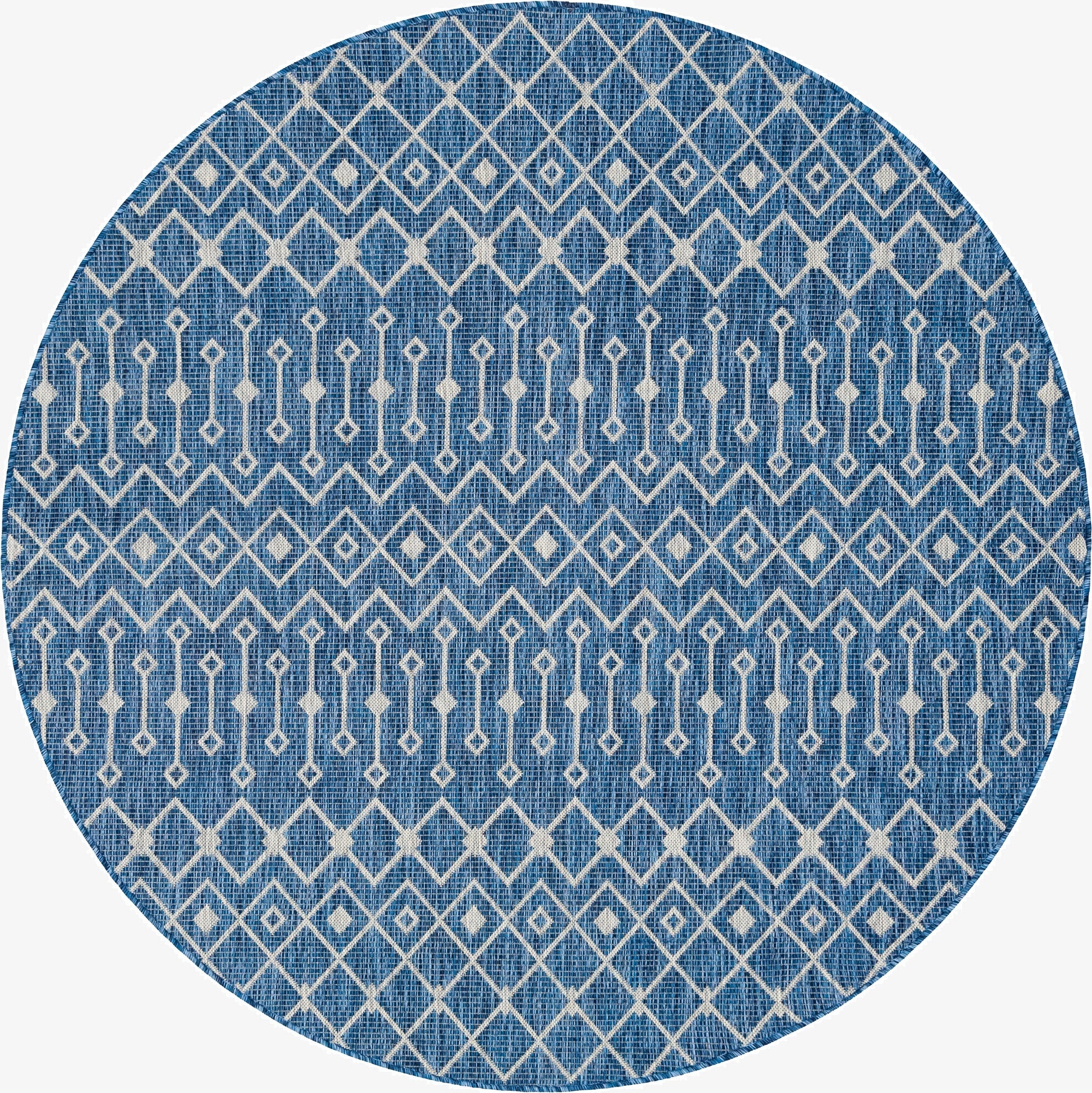 Primary image 7' x 7'  Washable Trellis Indoor / Outdoor Round Rug