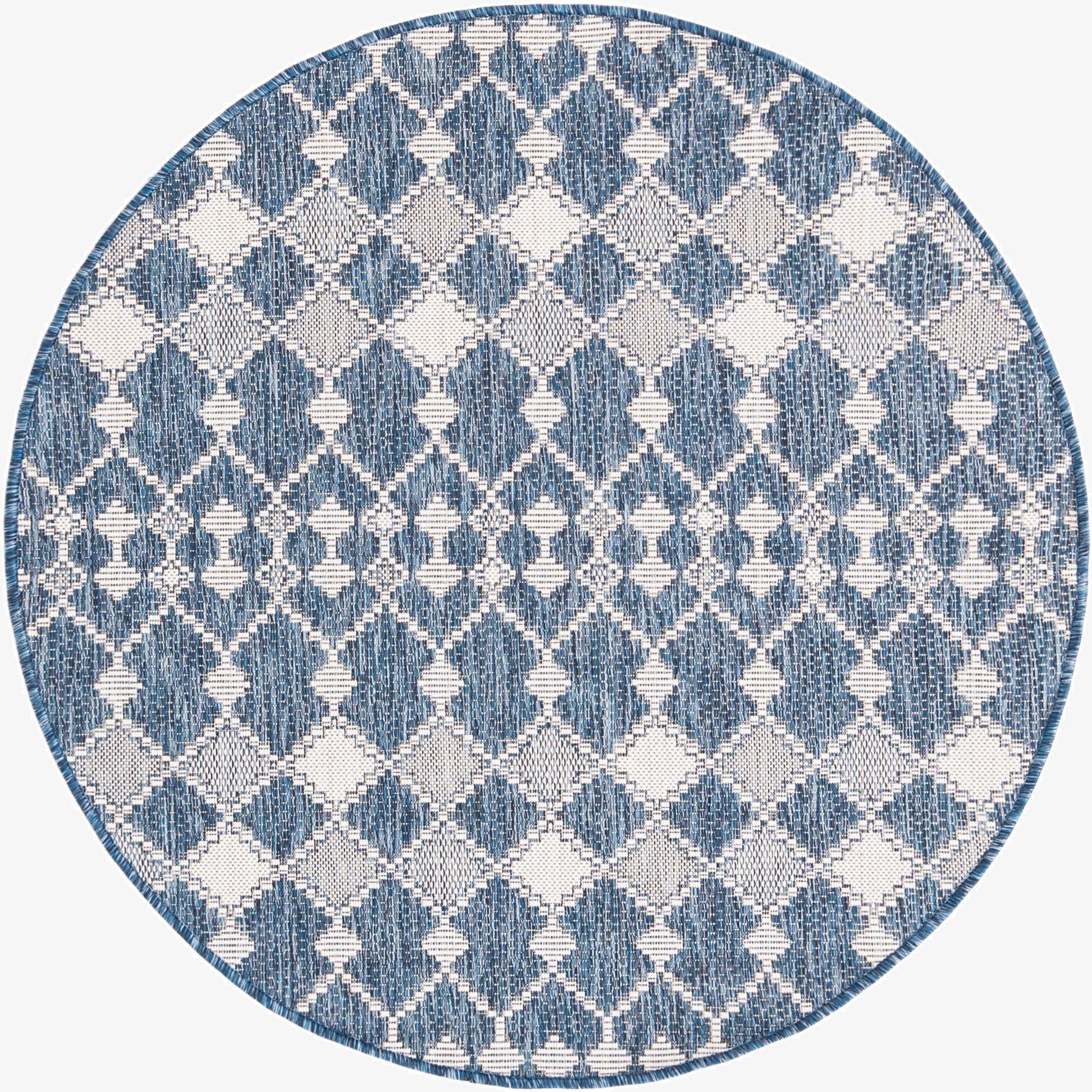 Primary image 4' x 4'  Washable Trellis Indoor / Outdoor Round Rug