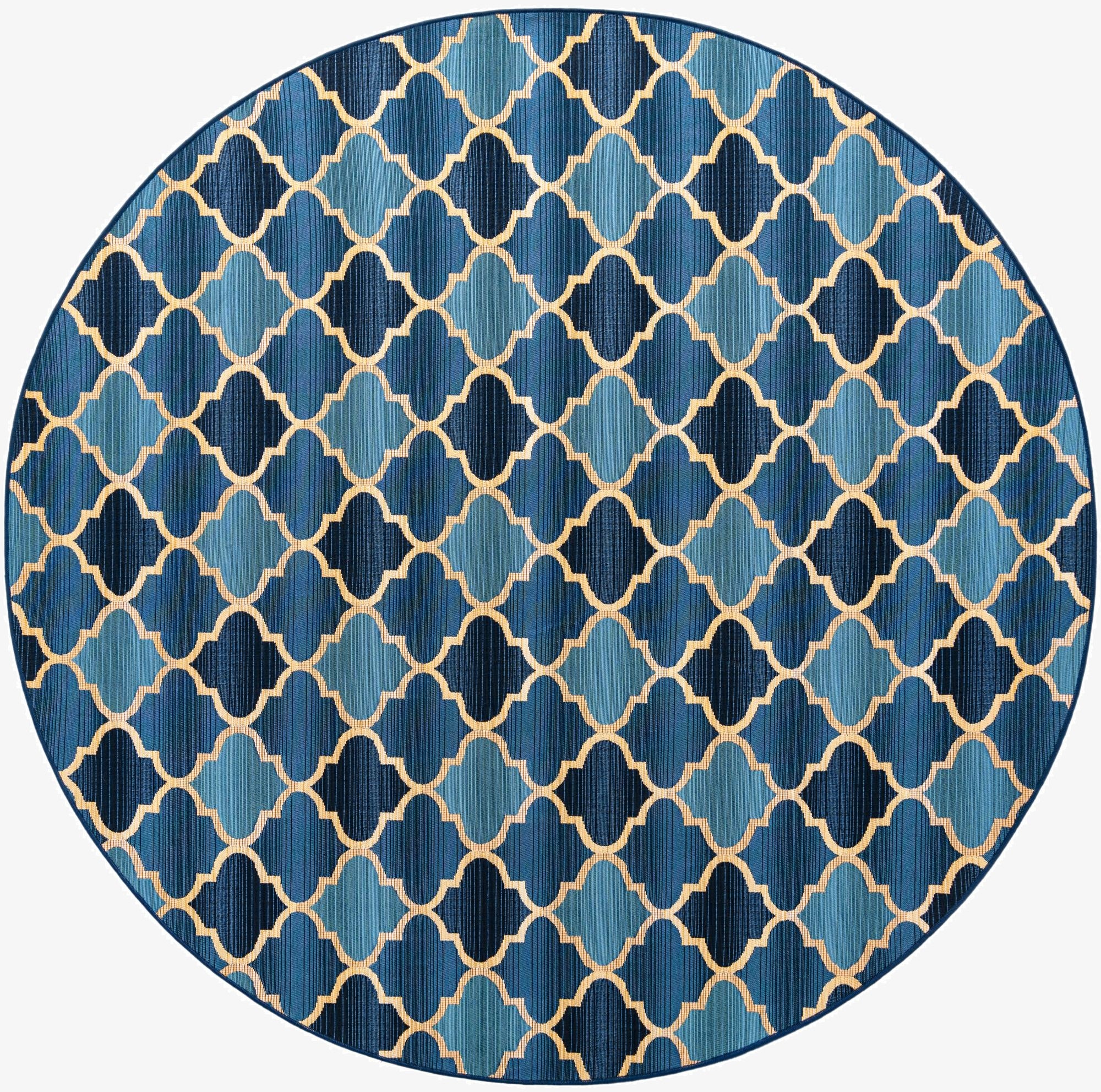 8' x 8'  Washable Trellis Indoor / Outdoor Round Rug