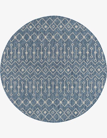 6' x 6' Easy-Clean Trellis Indoor / Outdoor Round Rug