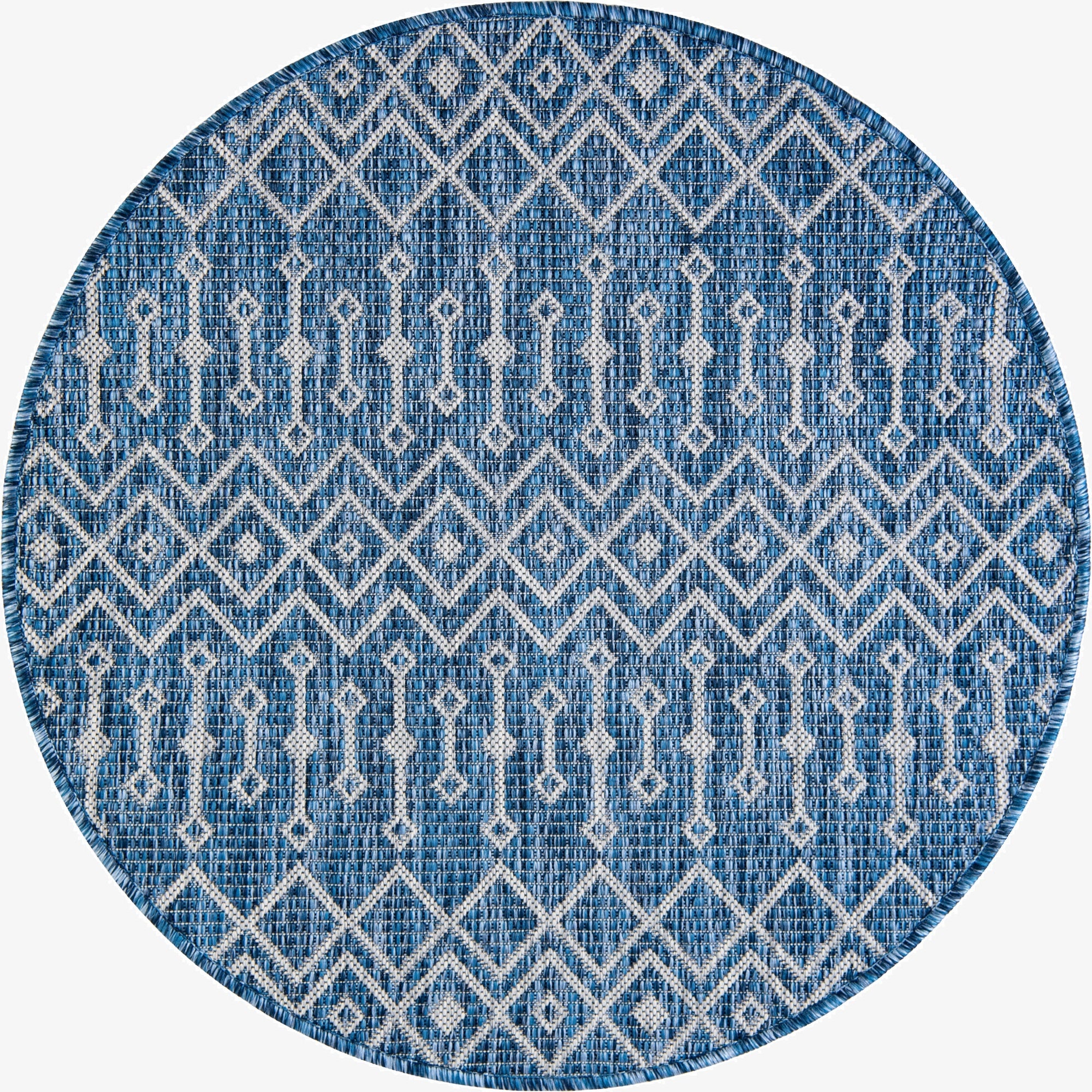 3' x 3'  Washable Trellis Indoor / Outdoor Round Rug
