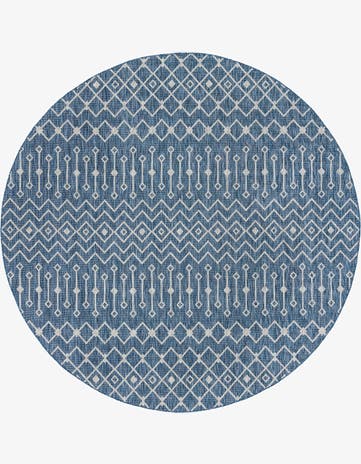 12' x 12' Easy-Clean Trellis Indoor / Outdoor Round Rug