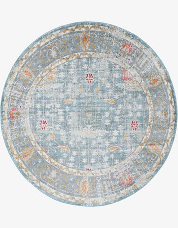 Blue Paragon Round Rug
