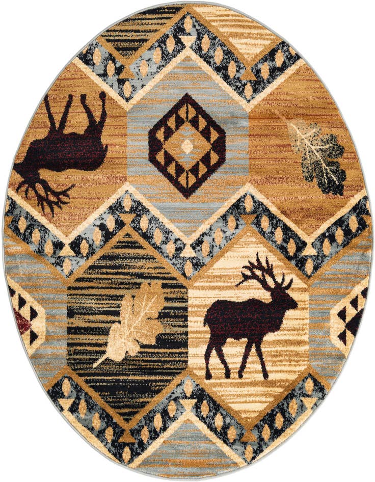 Detail image of 5' 3 x 5' 3 Pioneer Round Rug
