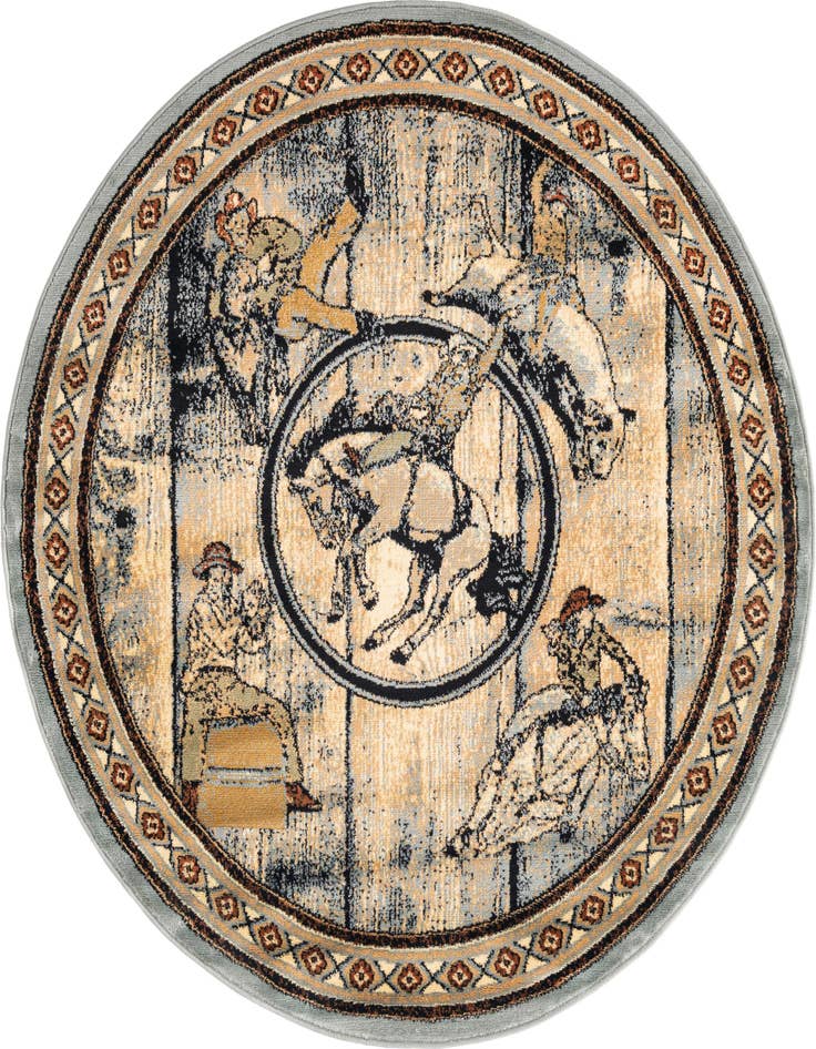 Detail image of 5' 3 x 5' 3 Pioneer Round Rug