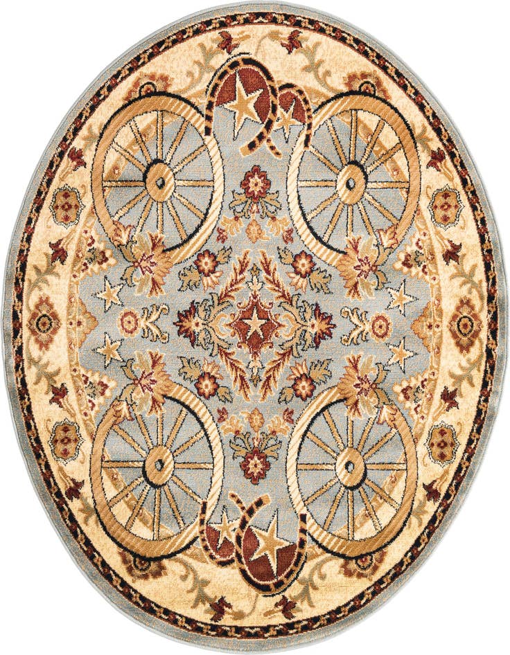Detail image of 5' 3 x 5' 3 Pioneer Round Rug