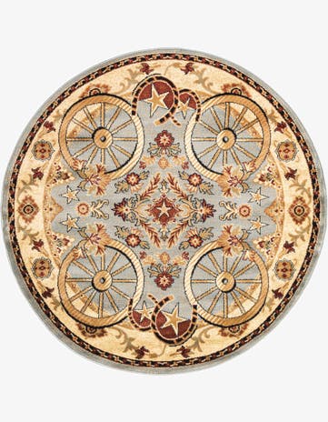 5' 3 x 5' 3 Pioneer Round Rug