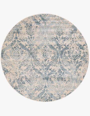 Blue Restoration Round Rug