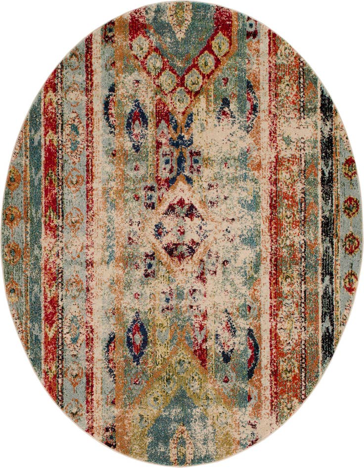 Detail image of 6' x 6' Washable Santa Fe Round Rug