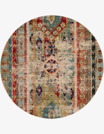 6' x 6' Washable Santa Fe Round Rug