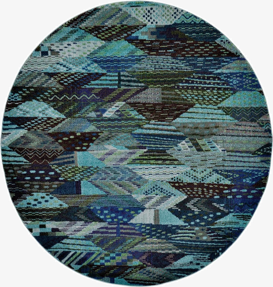 3' 3 x 3' 3  Washable Santa Fe Round Rug