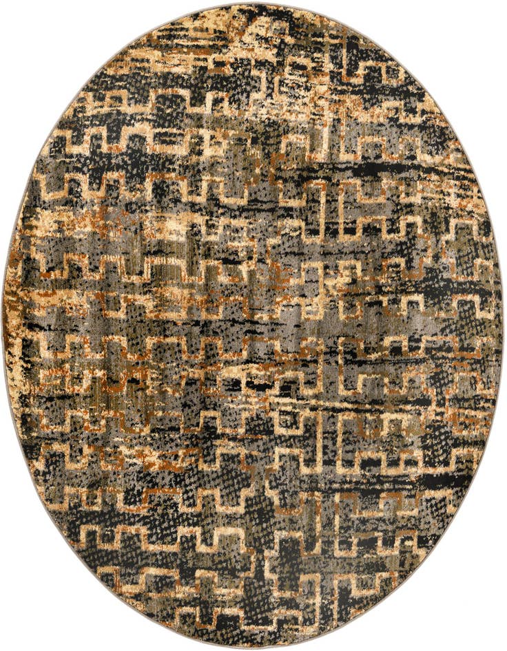 Detail image of 5' 3 x 5' 3 Saturn Round Rug