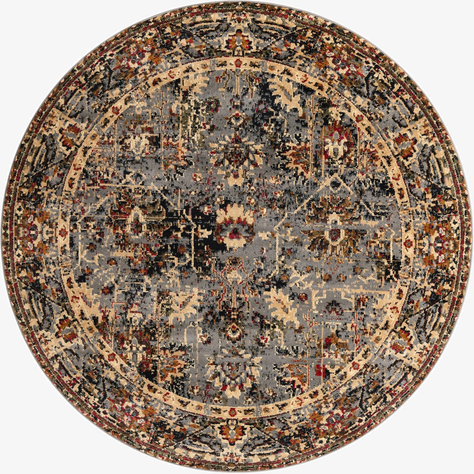 7' x 7' Saturn Round Rug