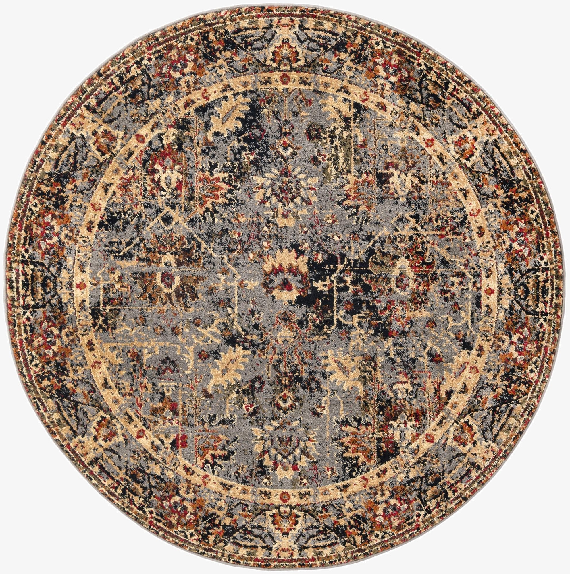 5' 3 x 5' 3 Saturn Round Rug