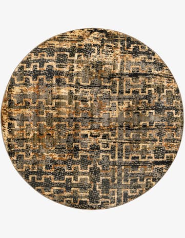 5' 3 x 5' 3 Saturn Round Rug